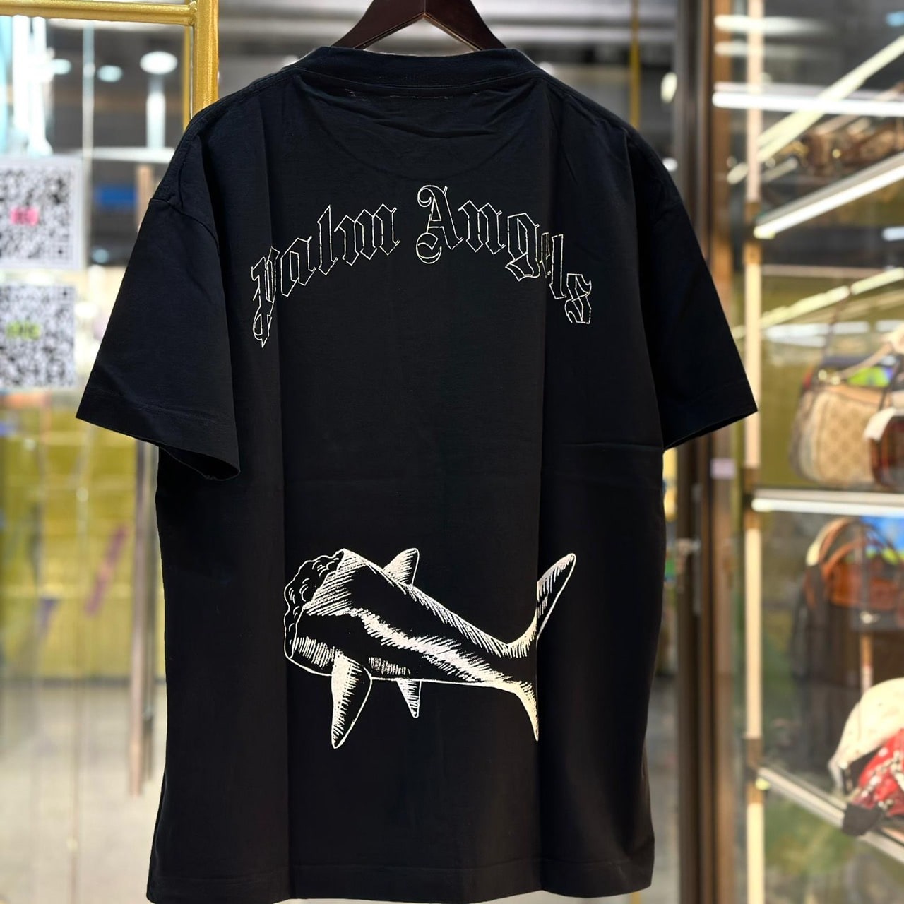Palm Angels Classic Logo Print T-Shirt Black for Men