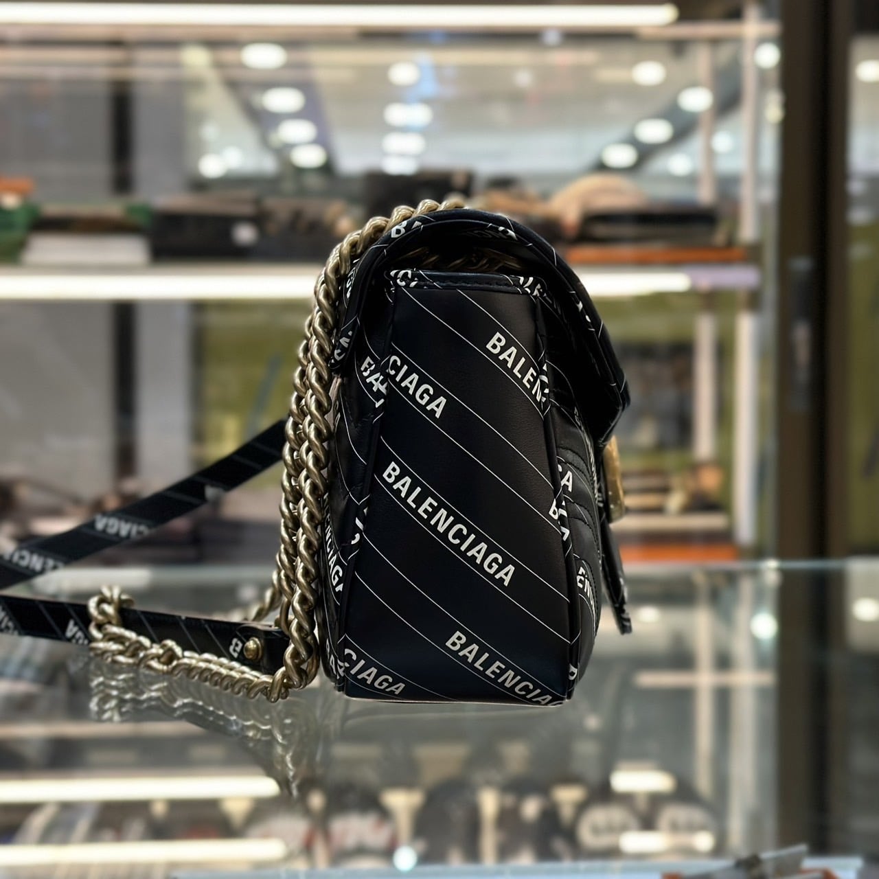 Gucci x Balenciaga Hacker Project GG Small Black Marmont Bag
