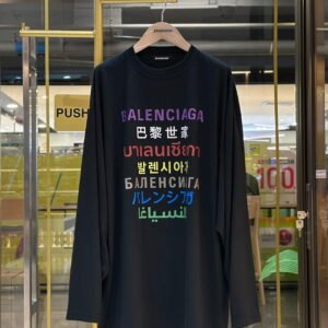 BALENCIAGA Languages Long-Sleeved T-Shirt