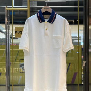 GUCCI Intertwined Web Collar Logo Polo Shirt