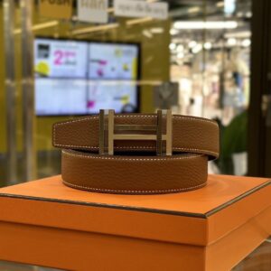 HERMES H Au Carre Buckle 32 mm Reversible Belt