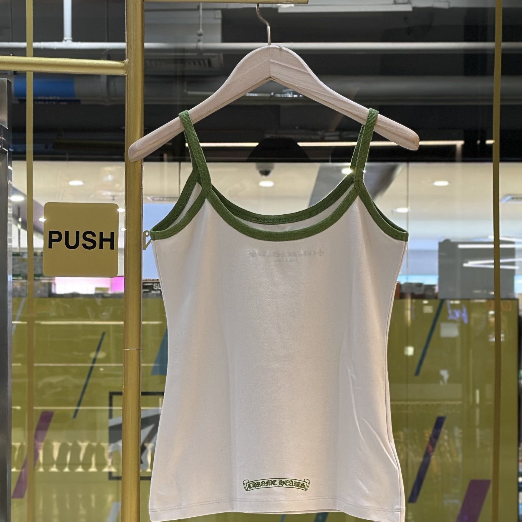 CHROME HEARTS Green Strap Camisole (2)