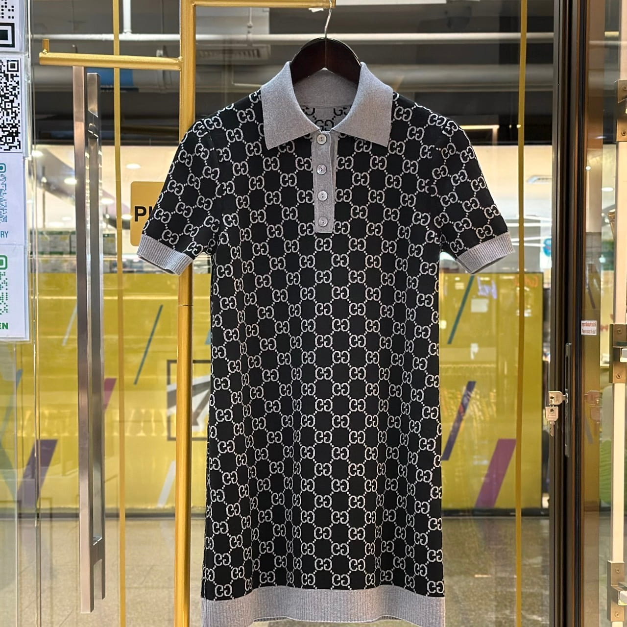 GUCCI GG Wool Jacquard Polo Dress (2)