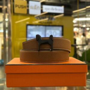 HERMES Panache Zebre Buckle 32 mm Reversible Belt