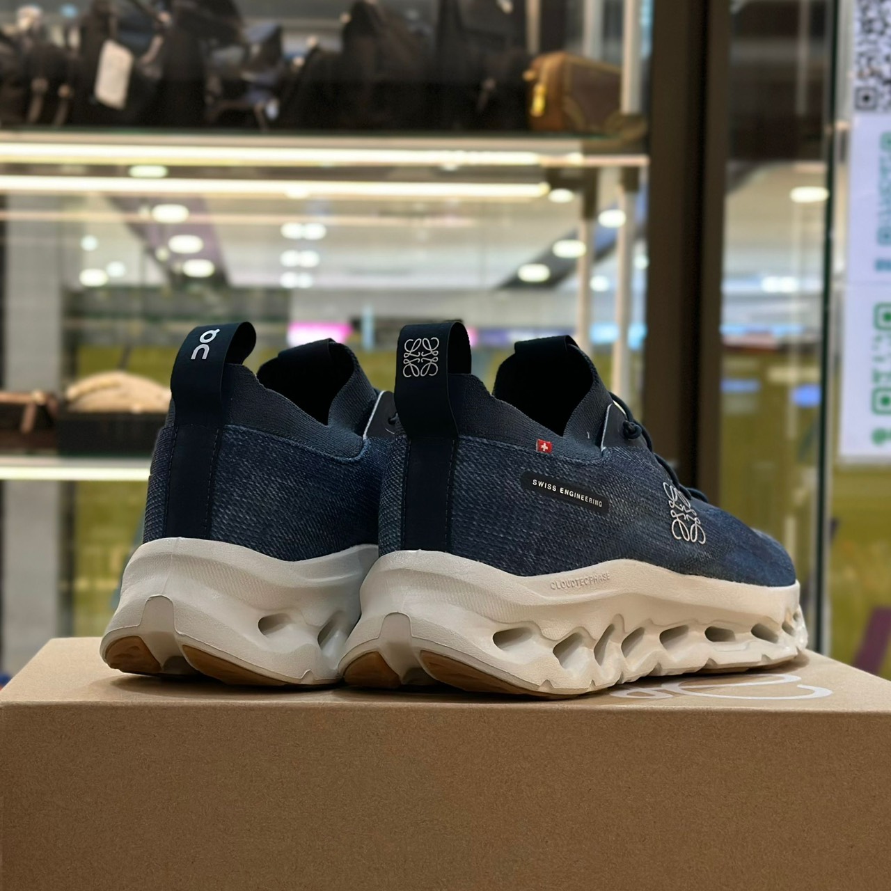 LOEWE x ON Denim Print Cloudtilt Sneakers Blue (4)