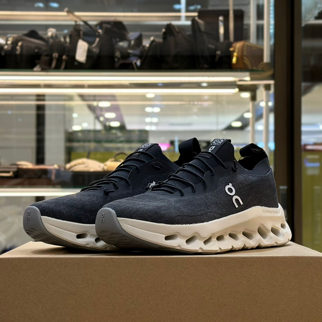 LOEWE x ON Denim Print Cloudtilt Sneakers Grey (1)