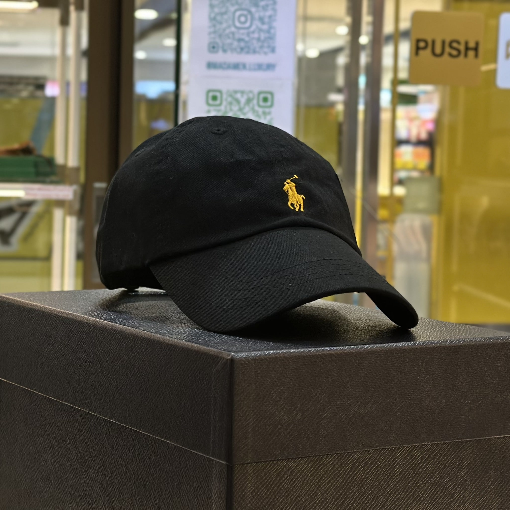 POLO RALPH LAUREN Cotton Chino Baseball Cap Black (1)