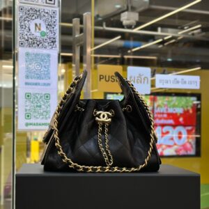 CHANEL 25 Grained Calfskin & Gold-Tone Metal Mini Handbag