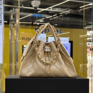 CHANEL 25 Grained Calfskin & Gold-Tone Metal Mini Handbag