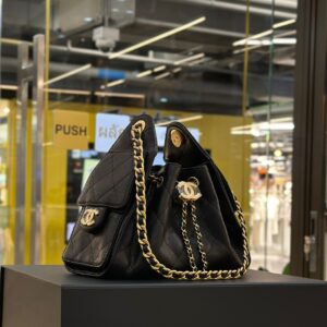 CHANEL 25 Grained Calfskin & Gold-Tone Metal Mini Handbag