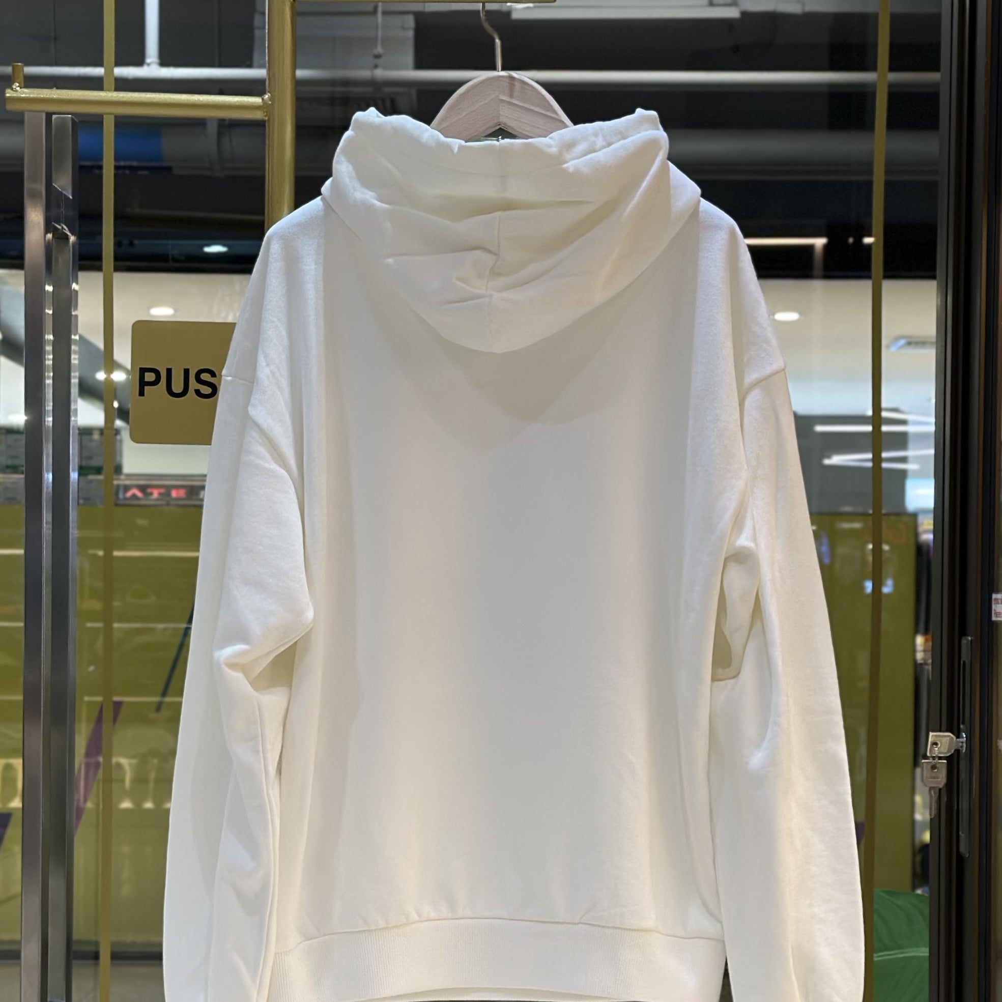 CELINE Cotton Fleece Loose Hoodie White (2)