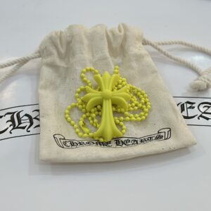 CHROME HEARTS Silicone Cross Pendant Ball Chain Necklace
