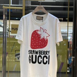 GUCCI Strawberry Cotton T-Shirt