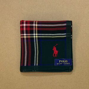 POLO RALPH LAUREN Small Pony Embroidered Check Handkerchief