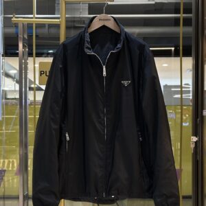 PRADA Enameled Metal Triangle Logo Re-Nylon Jacket
