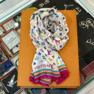 LOUIS VUITTON x Takashi Murakami Monogram Multicolor Stole Scarf