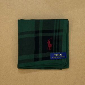 POLO RALPH LAUREN Small Pony Embroidered Check Handkerchief
