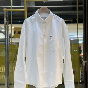 AMI de Coeur White Cotton Pocket Long-Sleeved Shirt