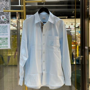 BURBERRY Initial Logo Embroidered Long-Sleeved Shirt