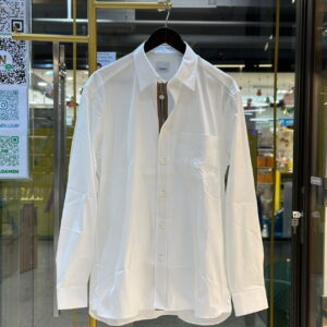 BURBERRY Initial Logo Embroidered Long-Sleeved Shirt