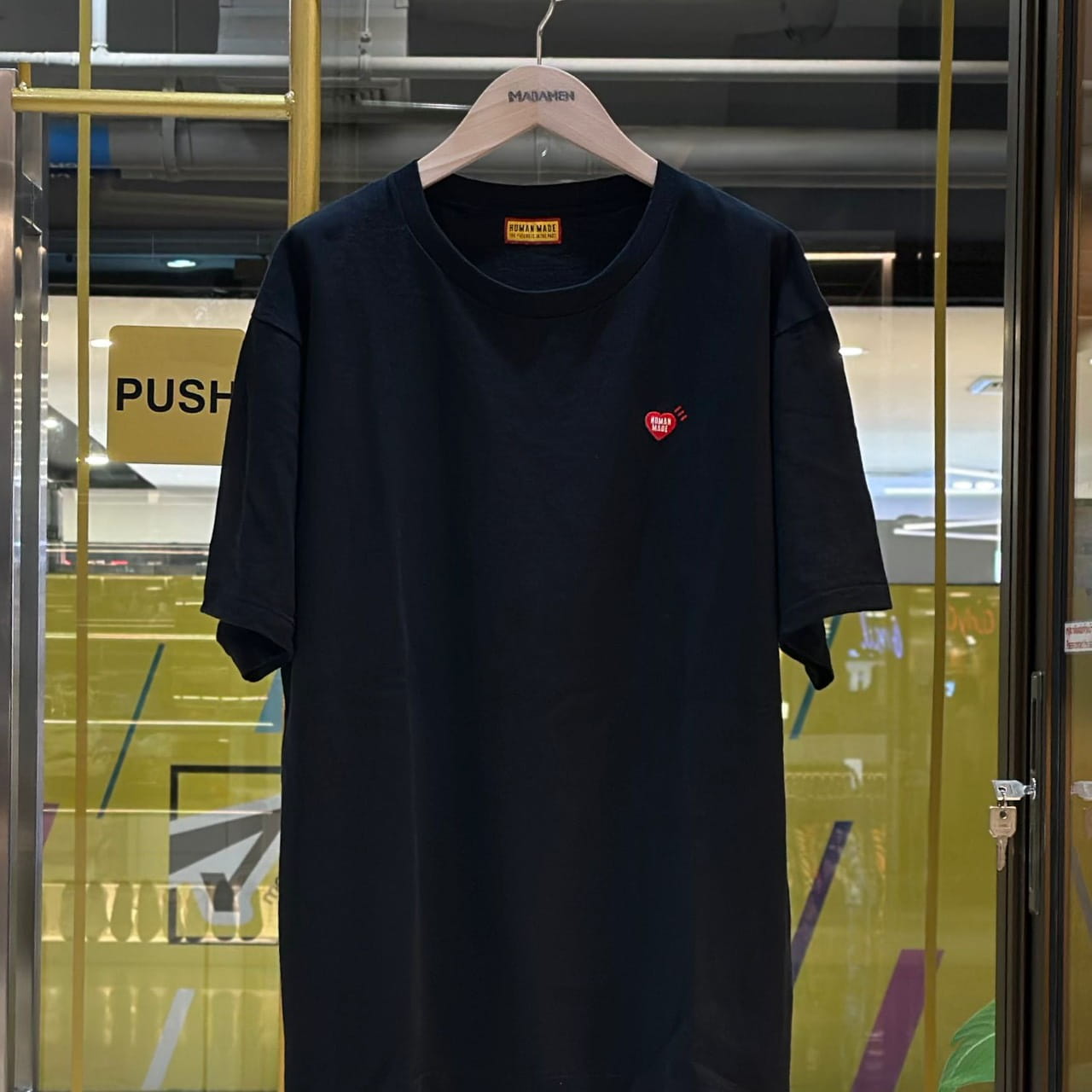 HUMAN MADE Heart Logo Embroidered T-Shirt Black (1)