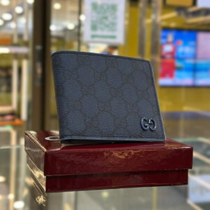 GUCCI Dusty Blue Interior GG Bi-Fold Wallet