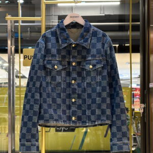 LOUIS VUITTON Damier Denim Long-Sleeved Shirt