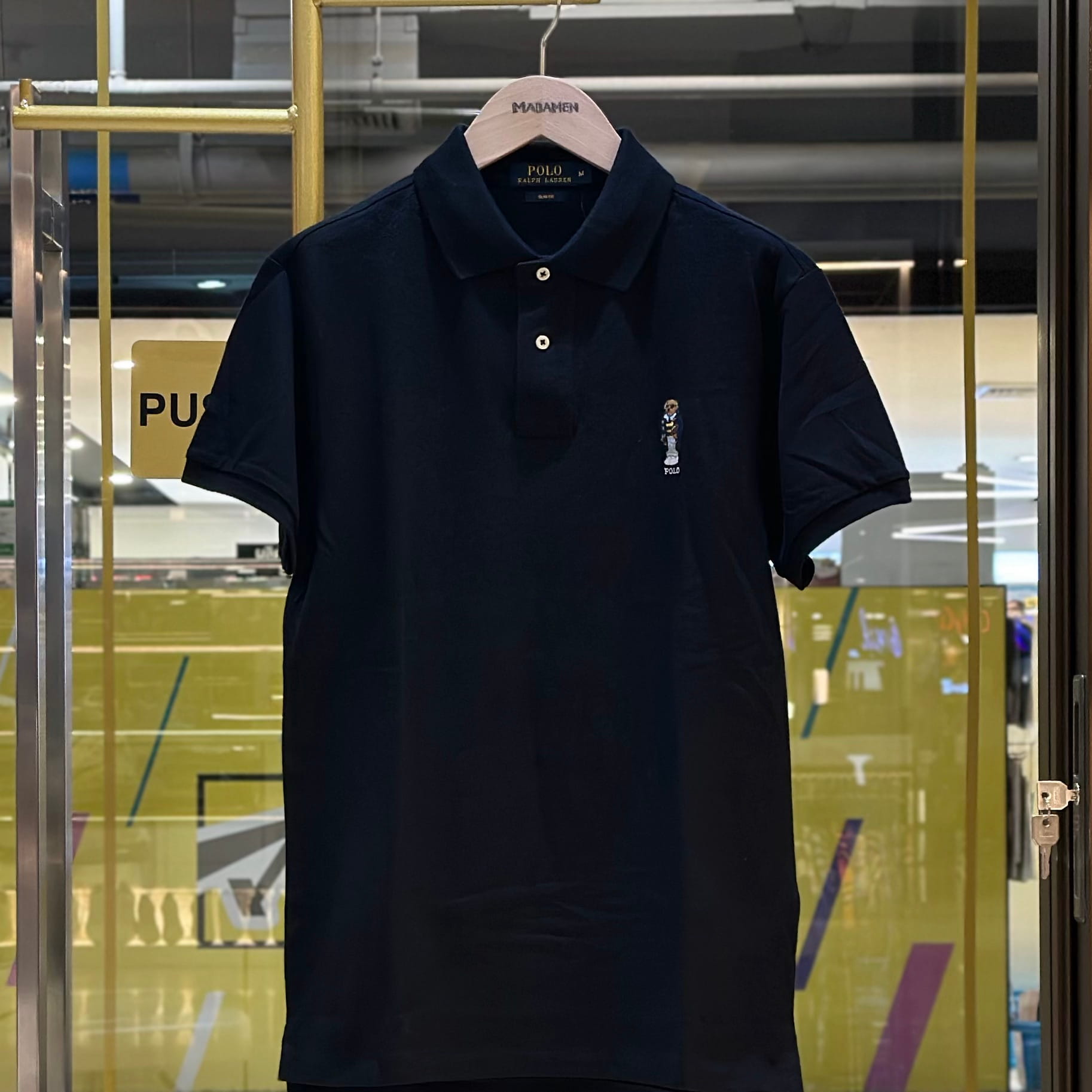 POLO RALPH LAUREN Polo Bear Embroidered Polo Shirt Black