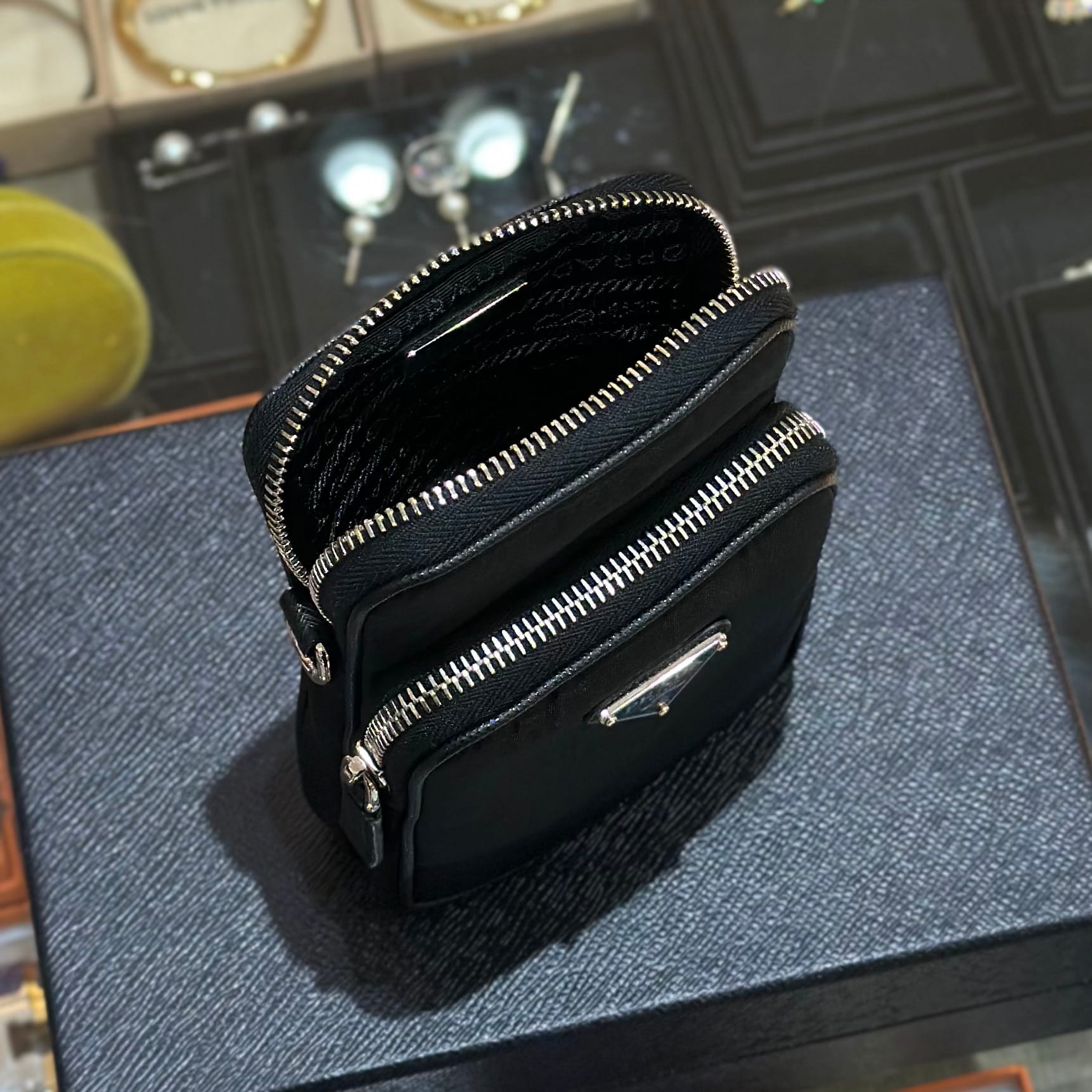 PRADA Re-Nylon and Saffiano Leather Smartphone Case (3)