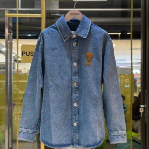 AMI de Coeur Blue Cotton Knitted Overshirt