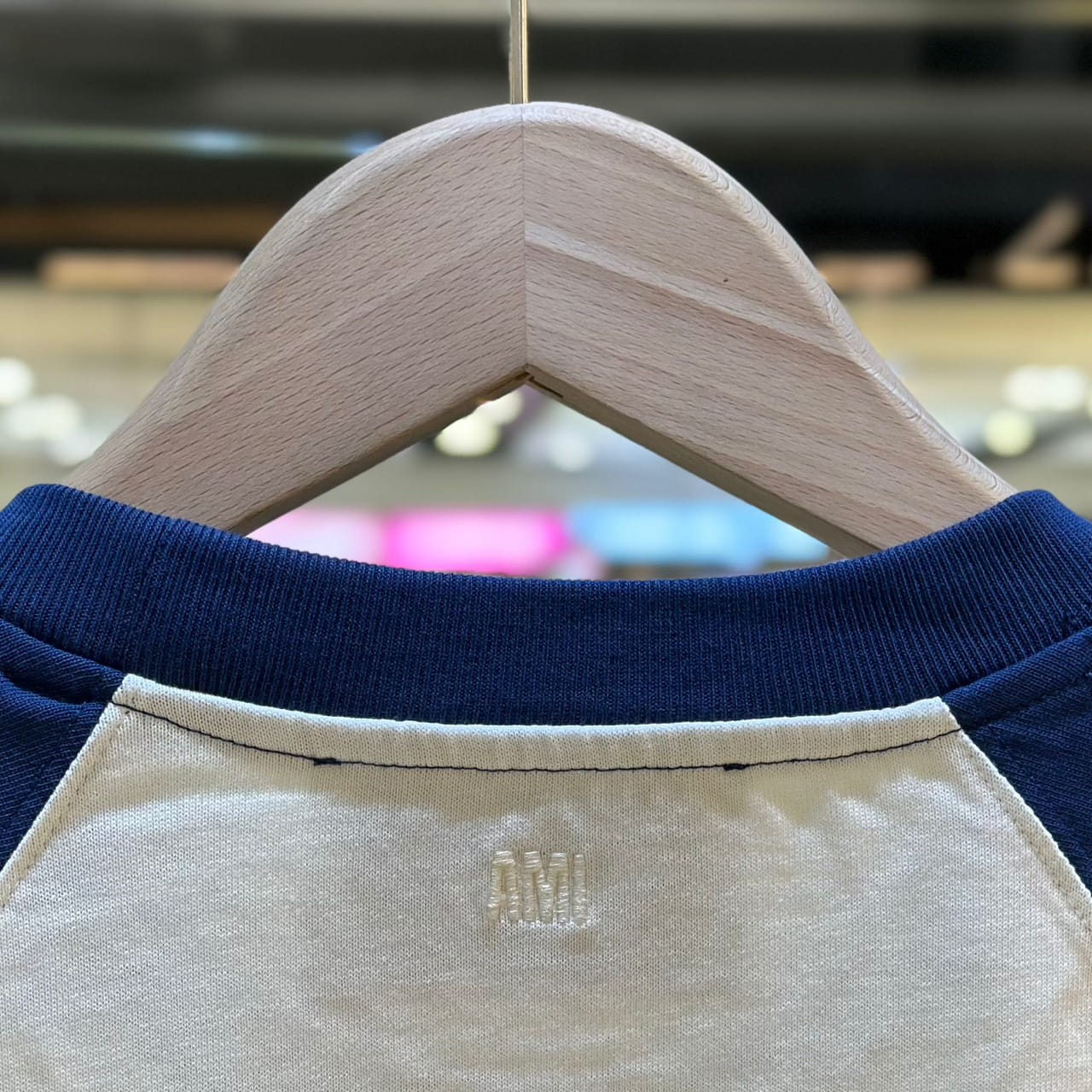AMI de Coeur Knitted Patch T-Shirt Ink (2)