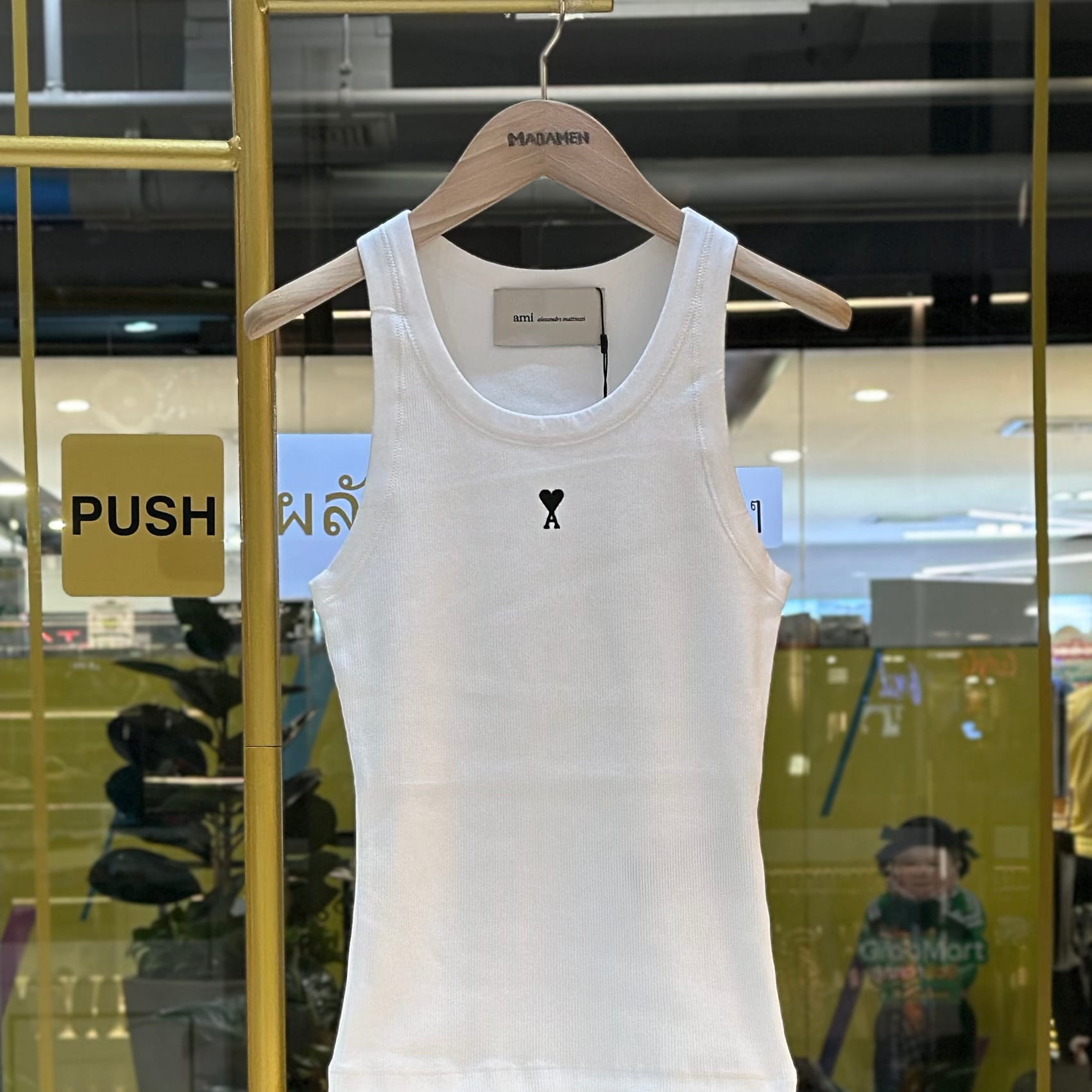 AMI de Coeur White Cotton Women Tank Top