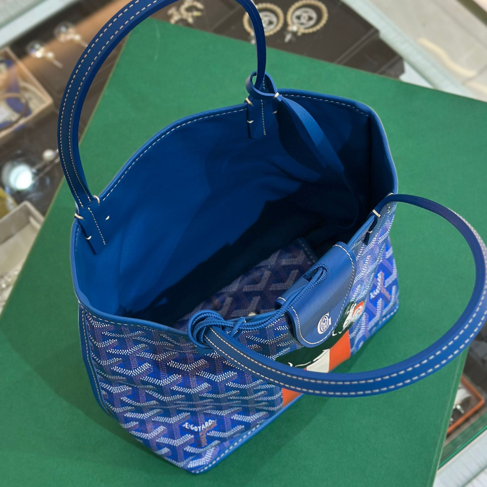 GOYARD Hulot Junior Anjou Mini Bag Blue (2)