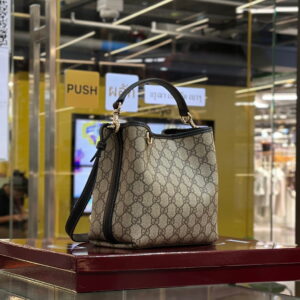 GUCCI GG Emblem Small Bucket Bag