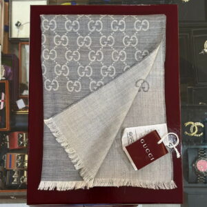 GUCCI GG Wool Silk Scarf