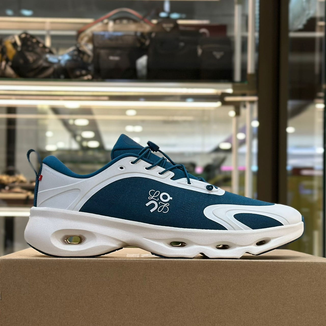 LOEWE x ON Cloudsolo Sneakers Teal Eggshell (2)