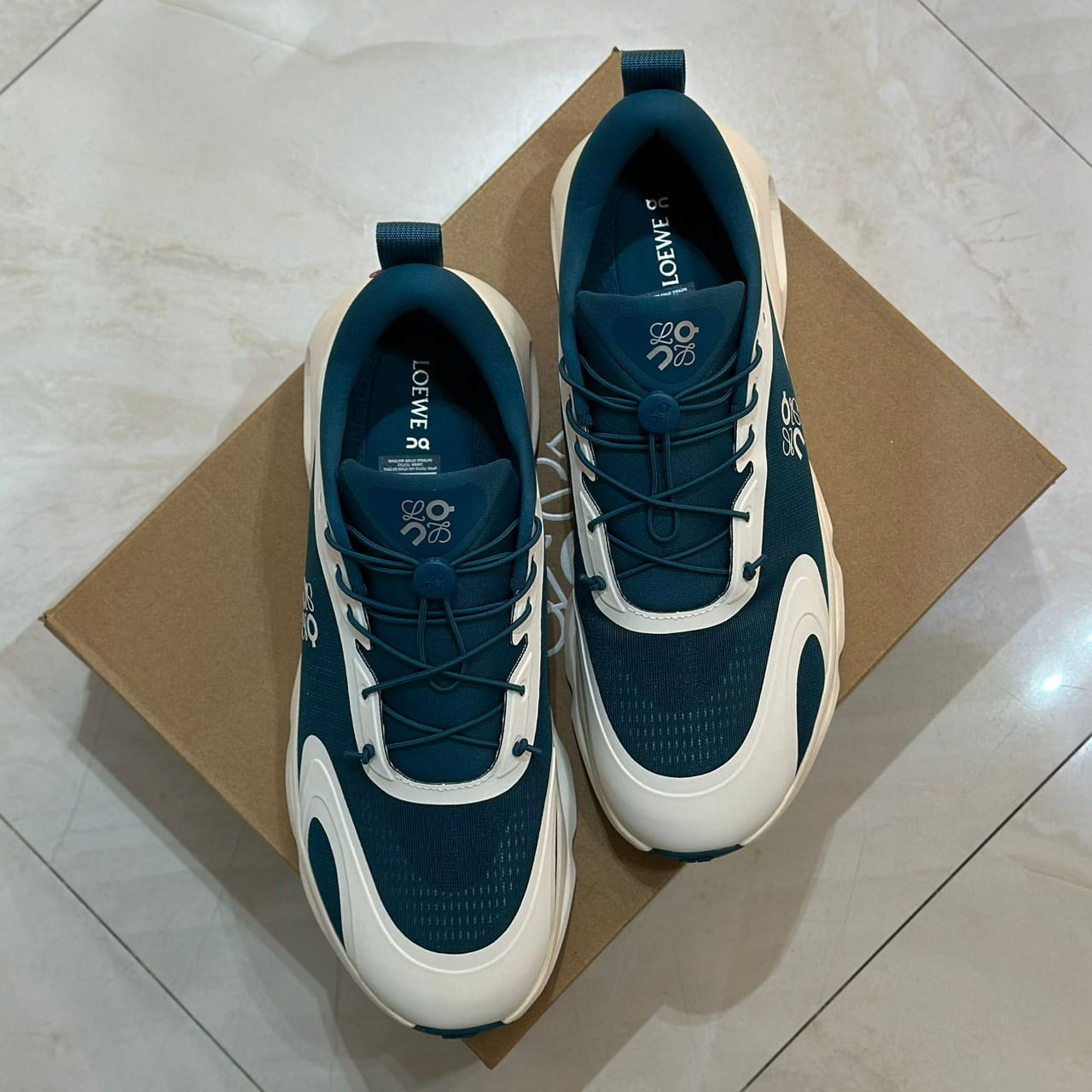 LOEWE x ON Cloudsolo Sneakers Teal Eggshell (3)