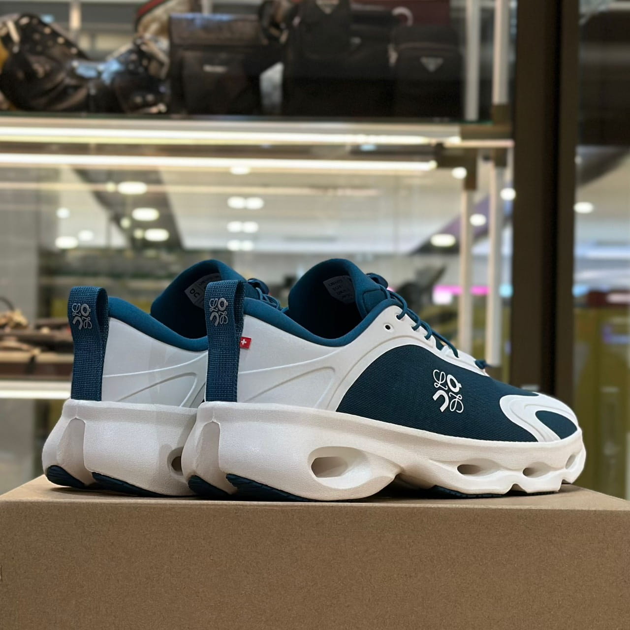 LOEWE x ON Cloudsolo Sneakers Teal Eggshell (4)
