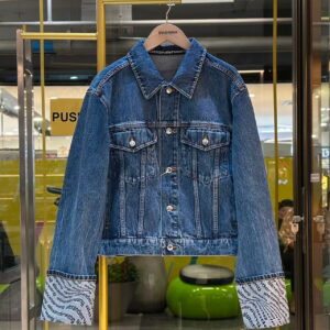ALEXANDERWANG Wave Cuff Denim Trucker Jacket