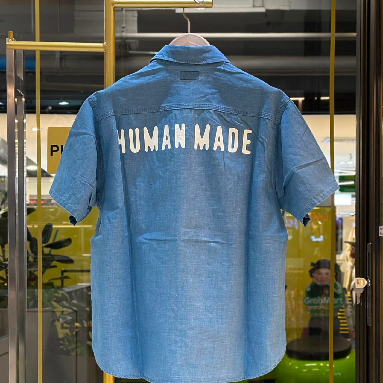 HUMAN MADE Chambray Short-Sleeved Shirt Blue (2)