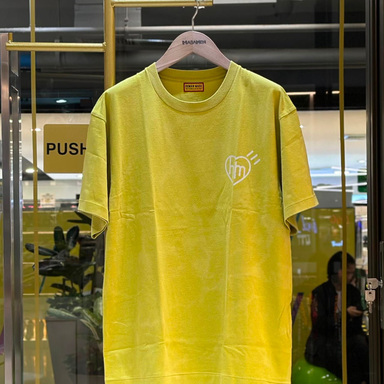 HUMAN MADE Garment Dye Shirt Yellow (1)