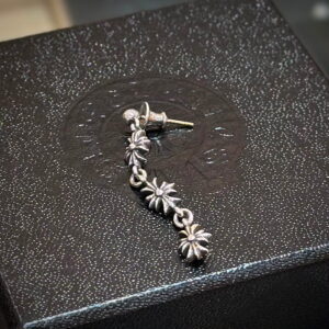 CHROME HEARTS Flower Cross Dangle Earrings (Pre-Owned)