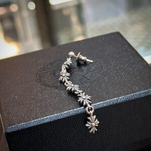 CHROME HEARTS Flower Cross Dangle Earrings (Pre-Owned)