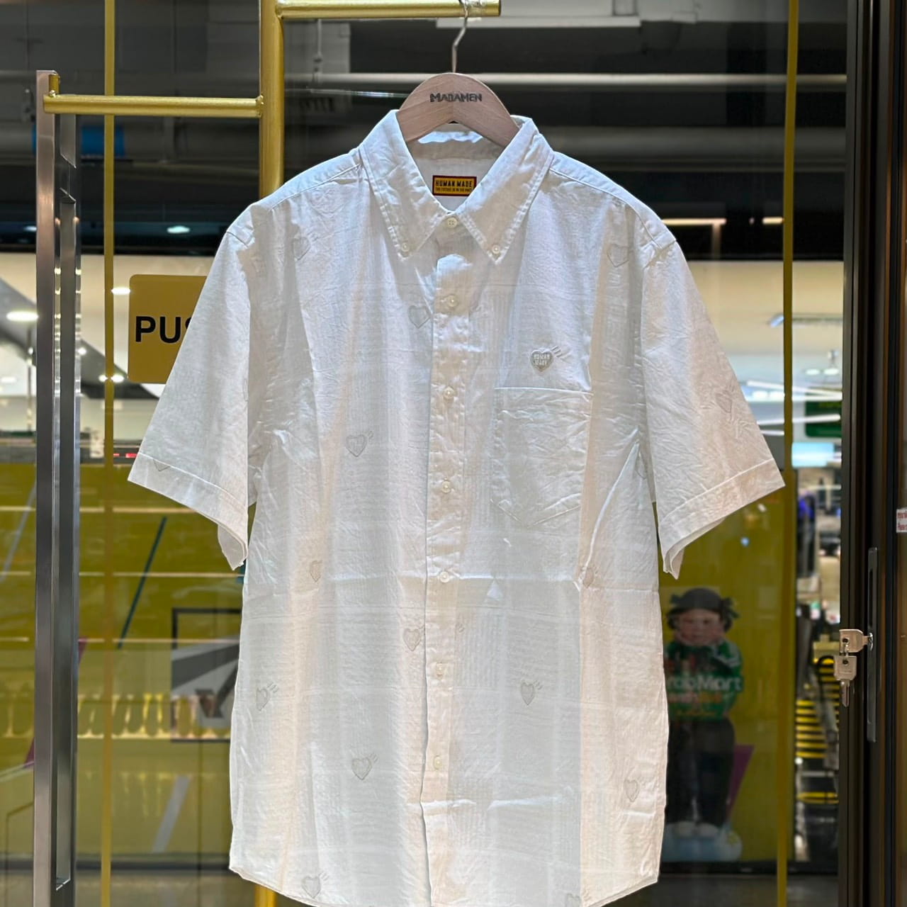 HUMAN MADE Patchwork Print Short-Sleeved Shirt White