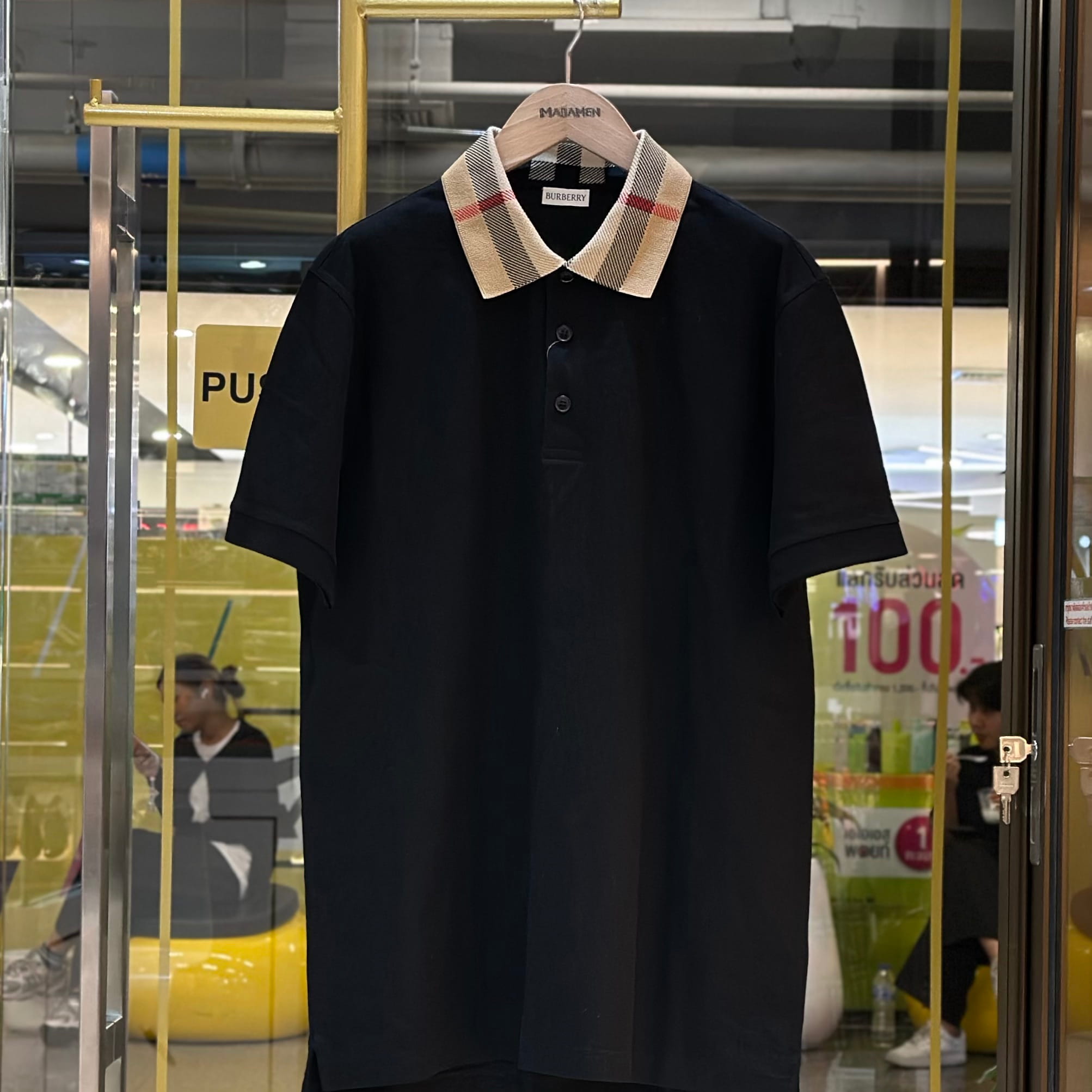 BURBERRY Check Collar Polo Shirt