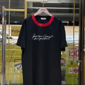 GIVENCHY Signature Logo Red Collar T-Shirt