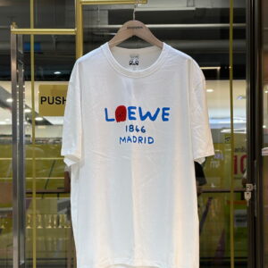 LOEWE 180th Anniversary Lion Mane Logo Embroidered T-Shirt