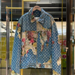 LOUIS VUITTON Floral Denim Jacket