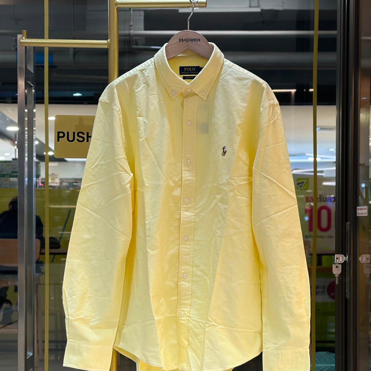 POLO RALPH LAUREN Small Color Pony Embroidered Long-Sleeved Shirt Yellow