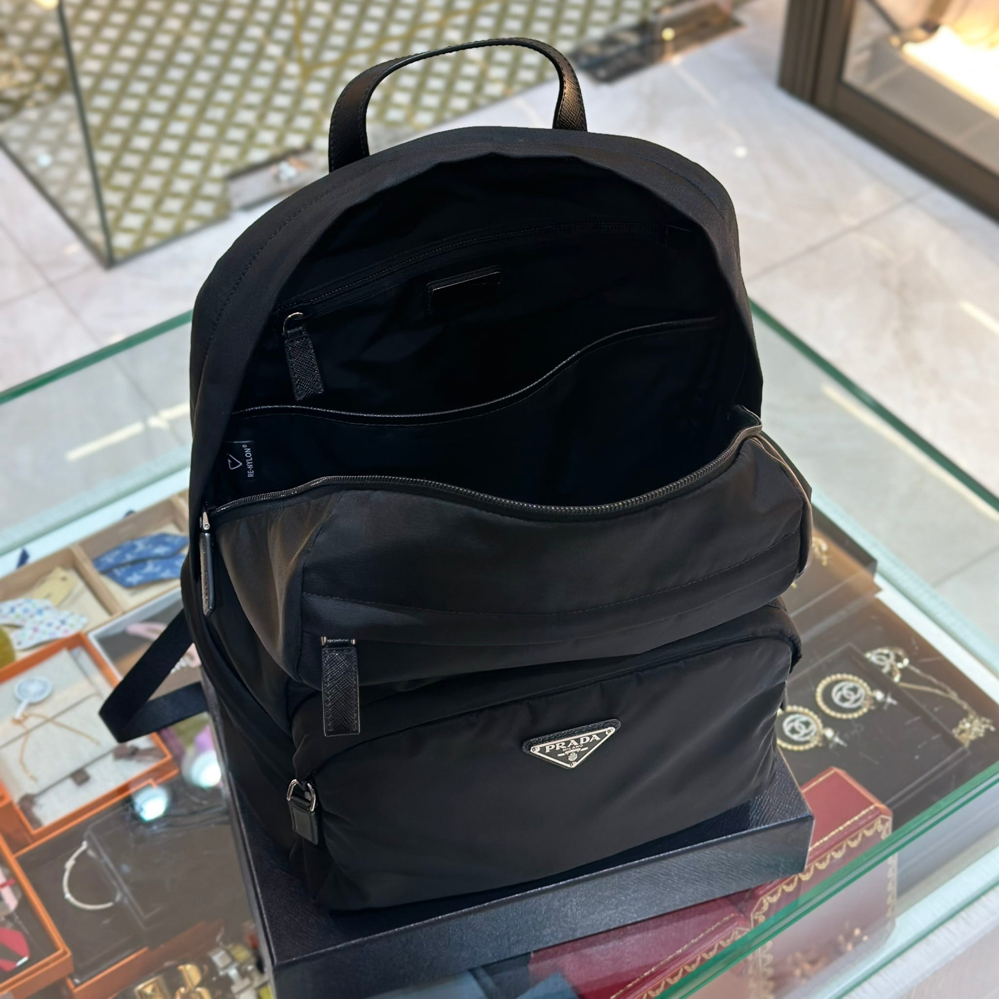PRADA Re-Nylon and Saffiano Leather Backpack (3)